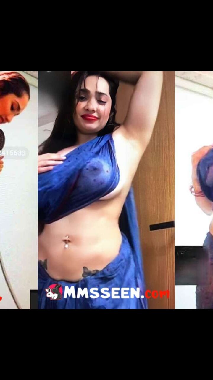 Aditi Mistry nude boobs nipples in transparent wet blue saree